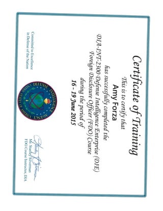 FDO Certificate