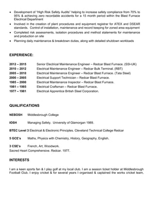 Rod Lavan CV - Oct 2015 | DOC