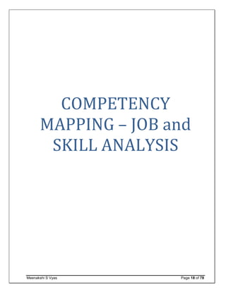 Meenakshi S Vyas Page 18 of 78
COMPETENCY
MAPPING – JOB and
SKILL ANALYSIS
 