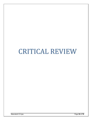 Meenakshi S Vyas Page 35 of 78
CRITICAL REVIEW
 