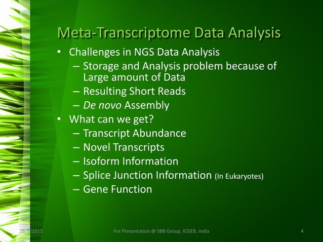 BioFuel - MetaTranscriptomics - Enzyme Activity | PPT