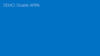 DEMO: Disable APIPA
 