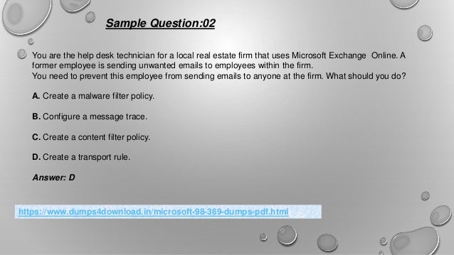 Valid Microsoft 98 369 Exam Questions 98 369 Questions Answers Dump