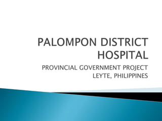 PROVINCIAL GOVERNMENT PROJECT
LEYTE, PHILIPPINES
 