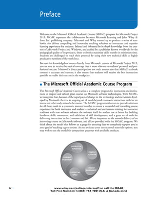 Microsoft Project 2013 1st Edition Microsoft Official Academic Course | PDF