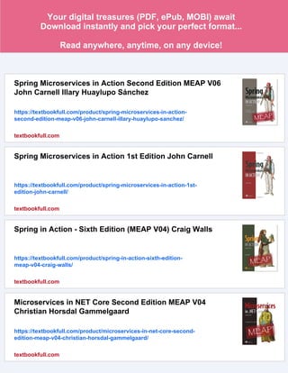 Spring Microservices in Action Second Edition MEAP V08 John Carnell ...