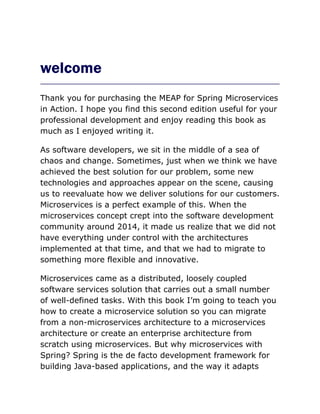 Spring Microservices in Action Second Edition MEAP V08 John Carnell ...