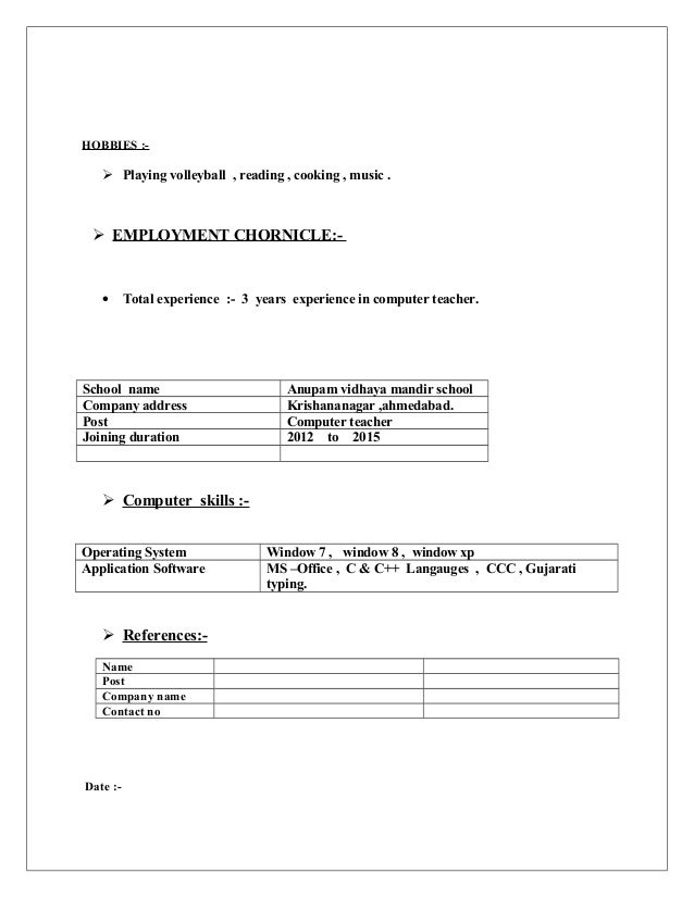 Resume formats for | 32+ Free Resume Templates For Freshers bca resume format in word