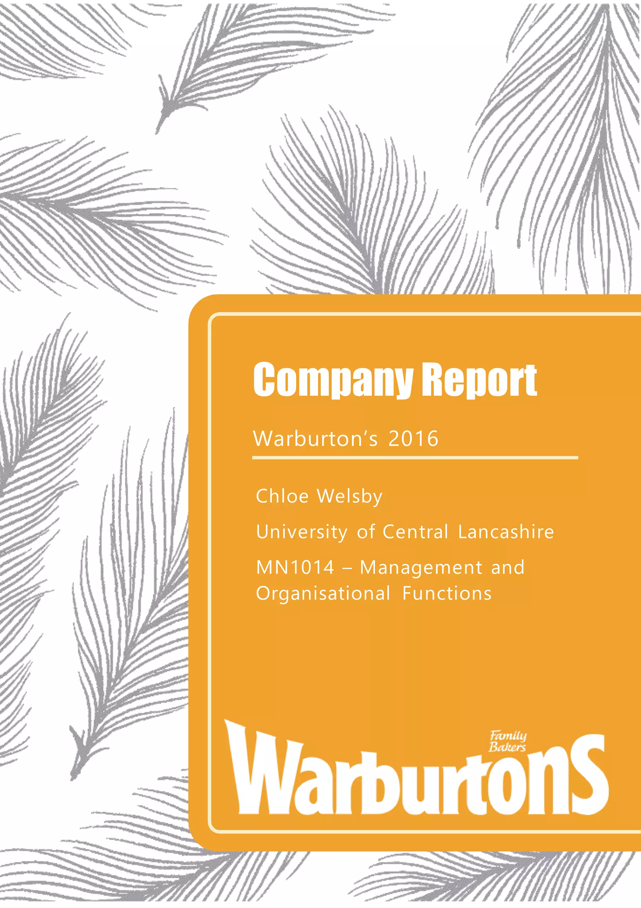 Warburtons Company Report | DOCX