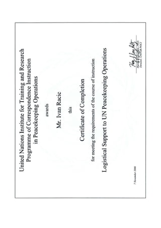 Ivan Racic_Attachment to CV | PDF