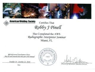 Rob Pinell - AWS CRI 40 Hour Training Certificate