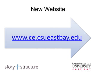 New Website
www.ce.csueastbay.edu
 