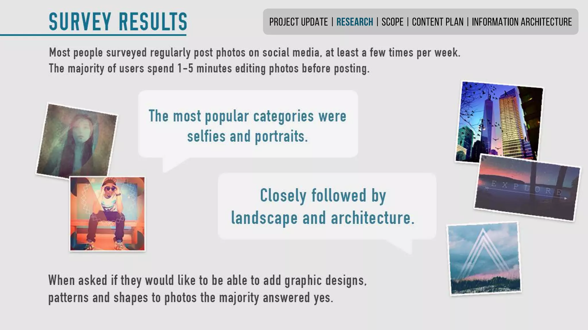 PROJECT UPDATE | research | SCOPE | CONTENT PLAN | INFORMATION ARCHITECTURE
 