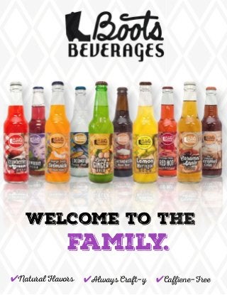  
Welcome to the
family.
✔Natural Flavors ✔Always Craft-y ✔Caffiene-Free
 