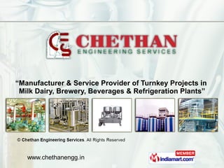 “ Manufacturer & Service Provider of Turnkey Projects in  Milk Dairy, Brewery, Beverages & Refrigeration Plants” 