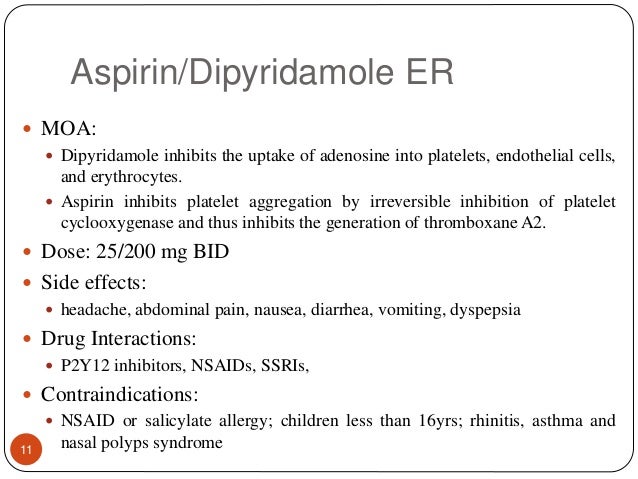 Aggrenox Medication And Surgery