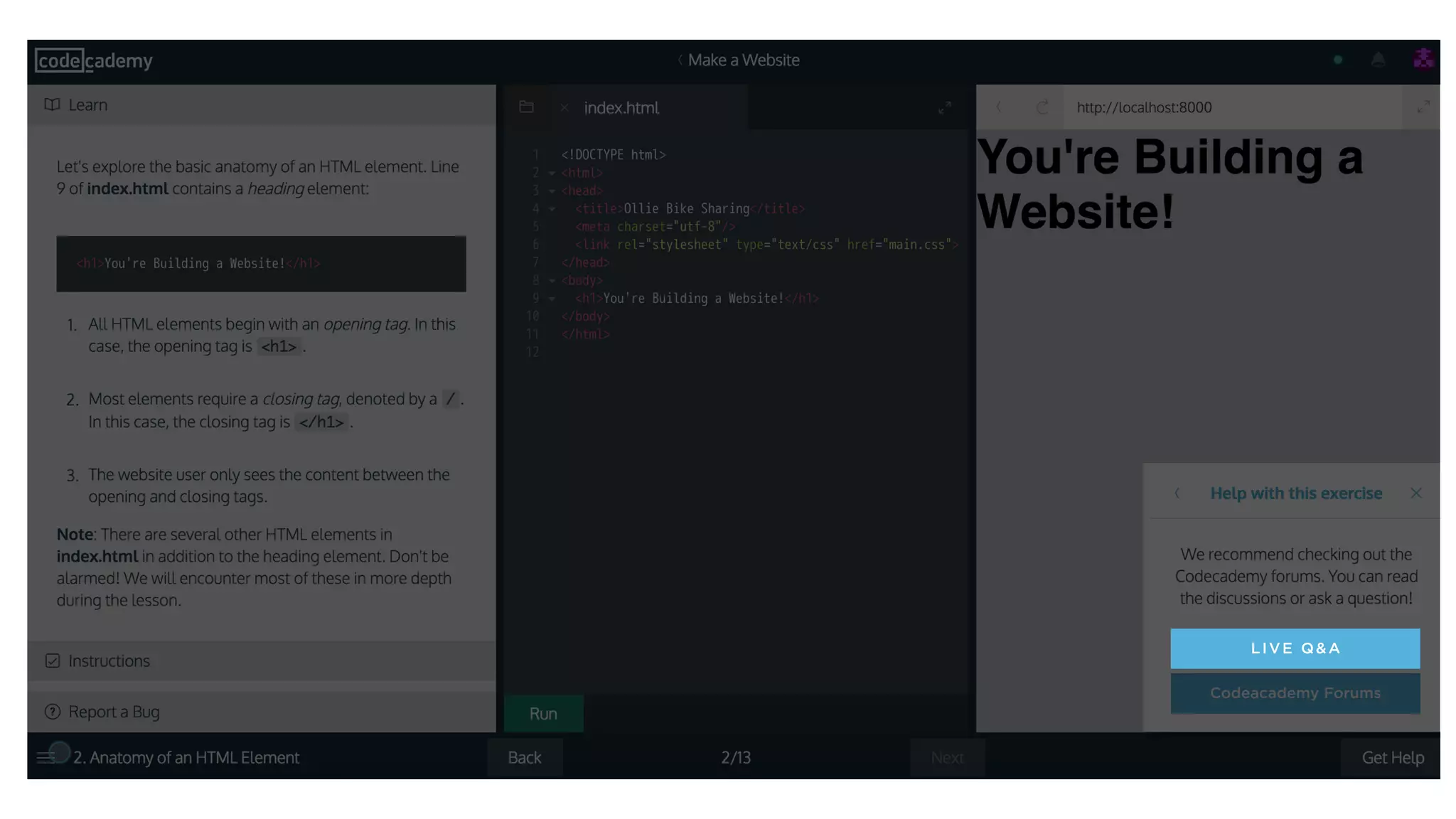 LIVE Q&A
Codeacademy Forums
 