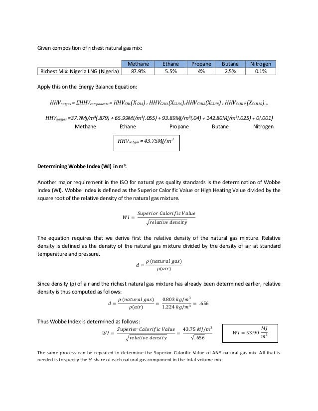 Heating Values Of Natural Gas Components Heating Values Of Natural Gas Components