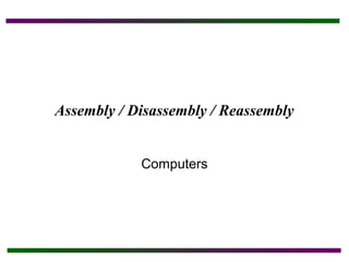 Assembly / Disassembly / Reassembly
Computers
 