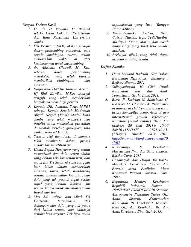 GAMBARAN PENGETAHUAN GIZI DAN STATUS GIZI REMAJA SISWA/I