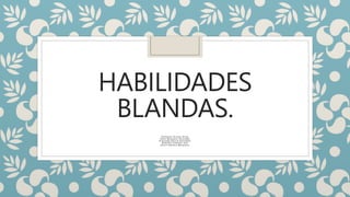 HABILIDADES
BLANDAS.
Katheryn Arroyo Arias
Hana Barquero Alvarado
Armando García González
Rodolfo Jiménez Jara
Kevin Zamora Barquero
 