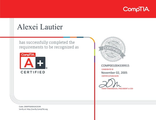 CompTIA A+ certificate | PDF | Technology & Computing