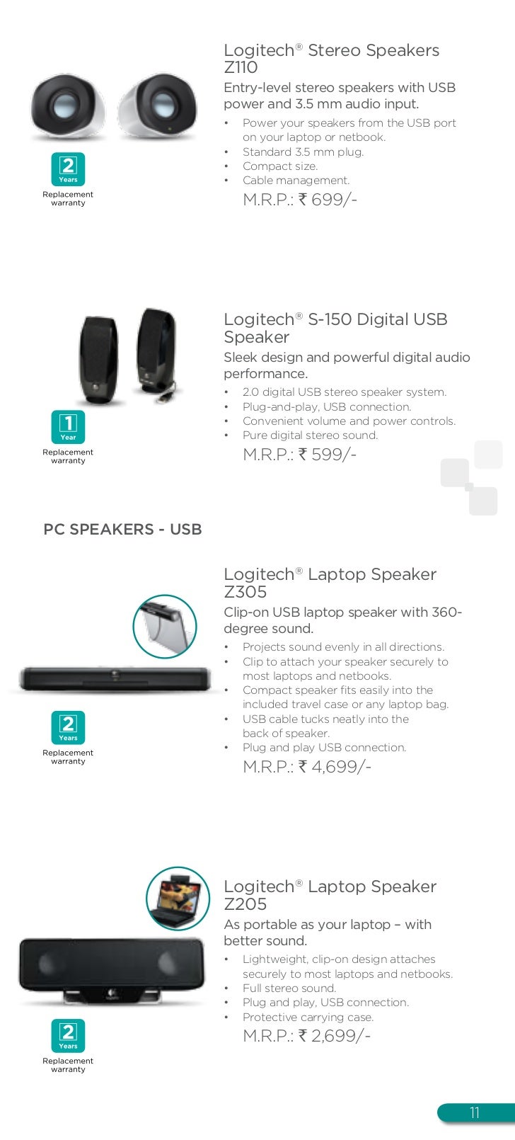logitech stereo speakers z110