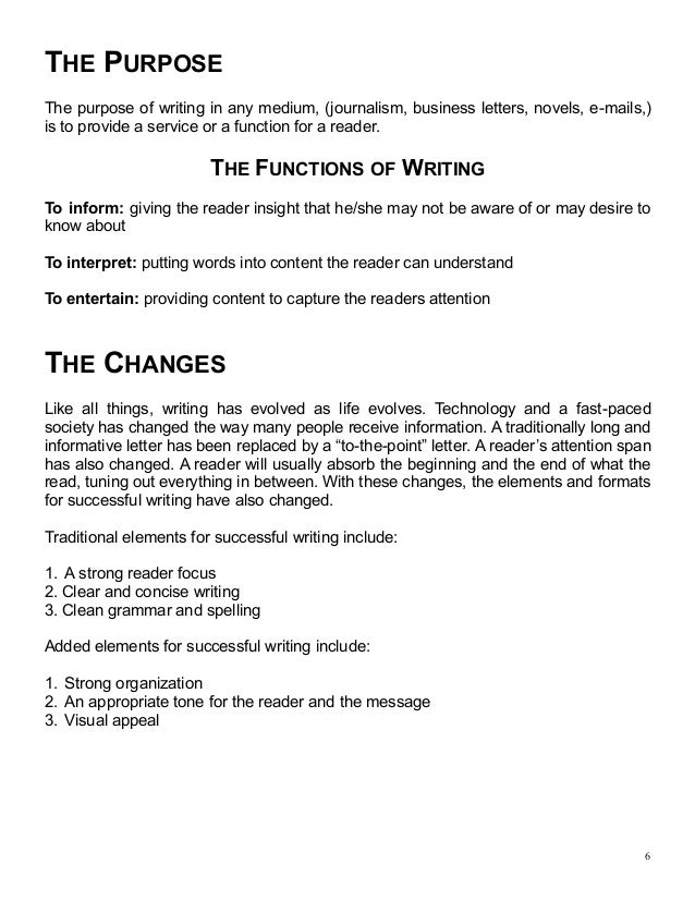 Business writing grammar