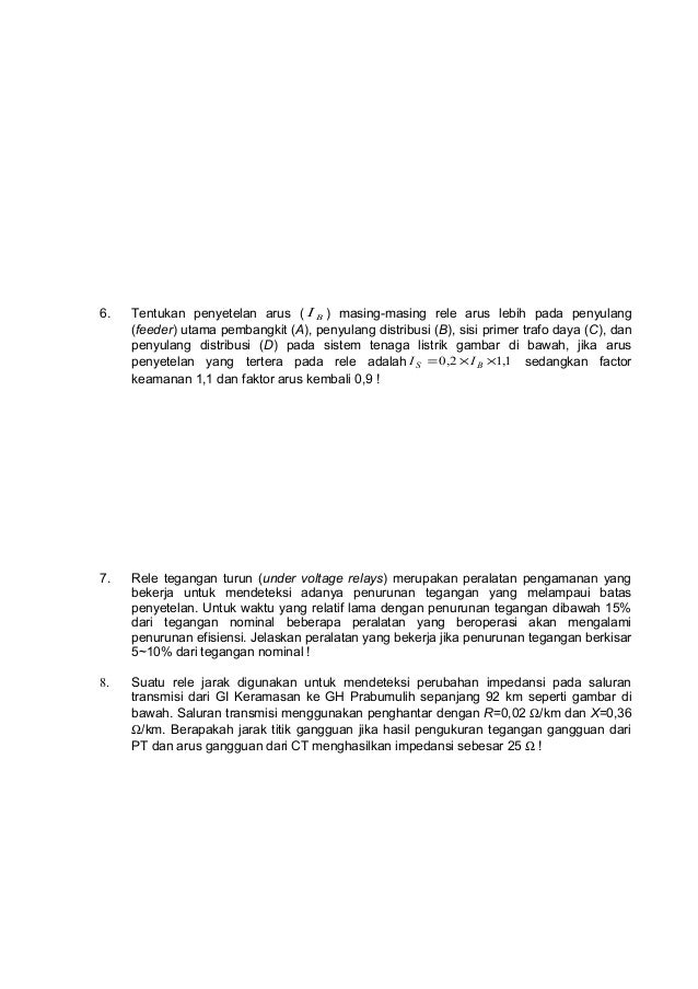 Contoh Soal Relay Differensial Sistem Proteksi Galeri Siswa