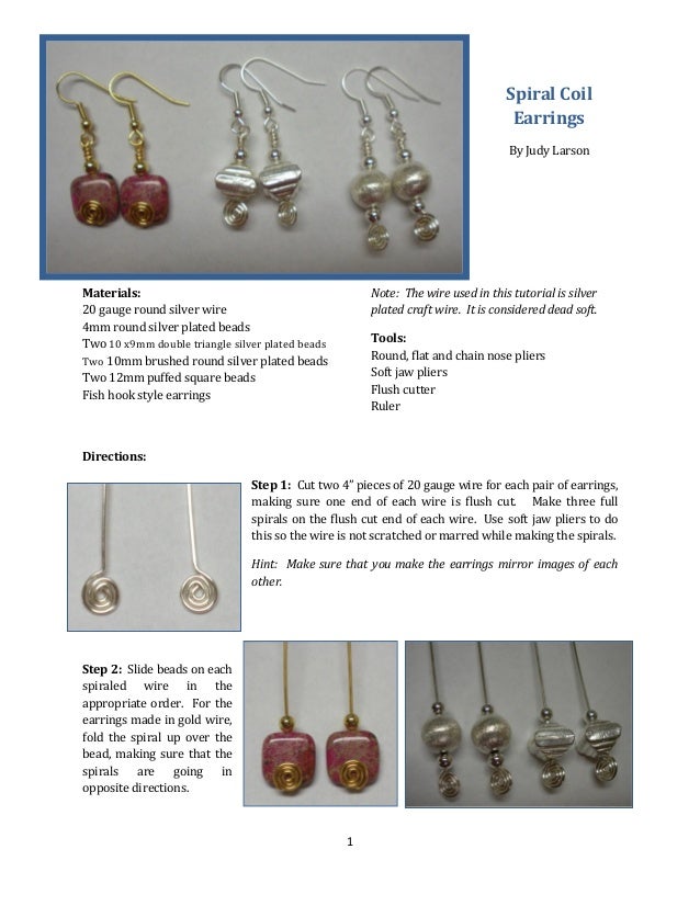 Spiral Coil Earrings Tutorial