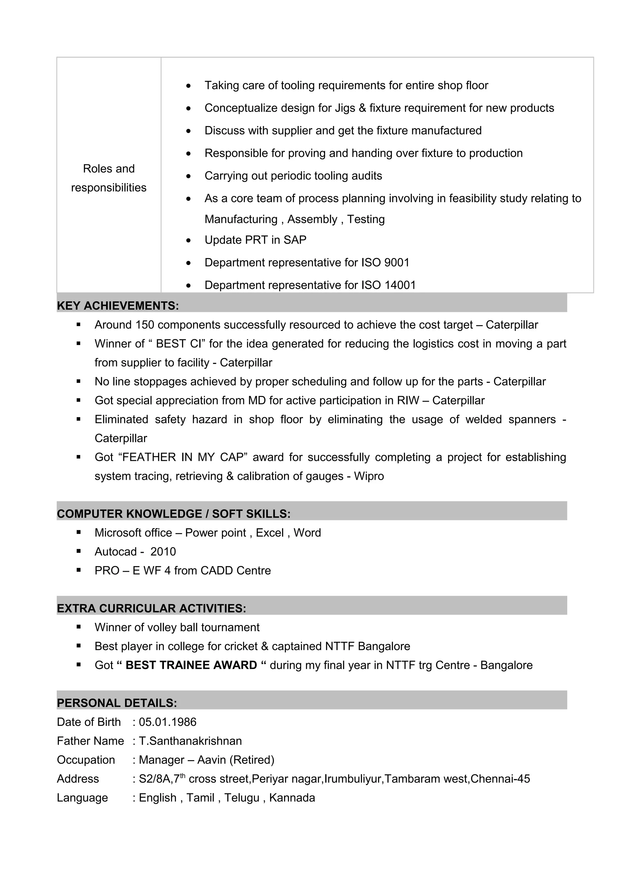 Muthukumar - Resume | PDF