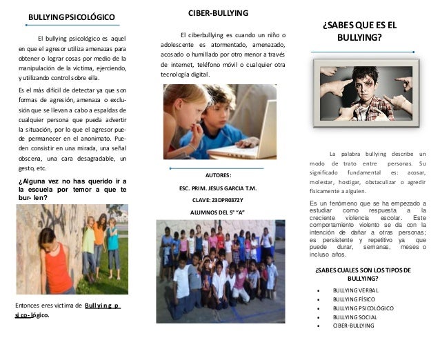 98747367 Triptico Del Bullying