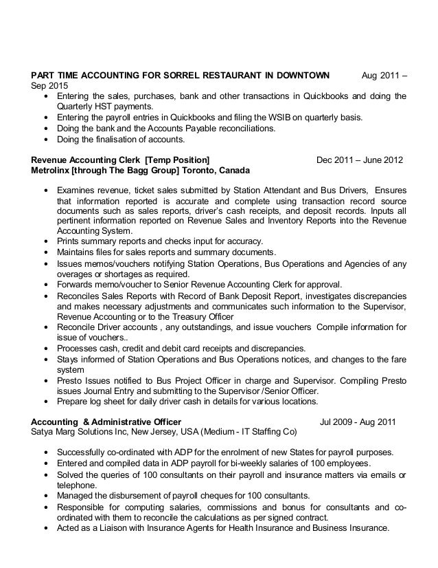 revenue accountant resumes
