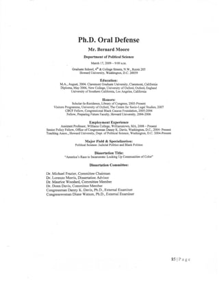 Howard University Ph.D. Oral Defense