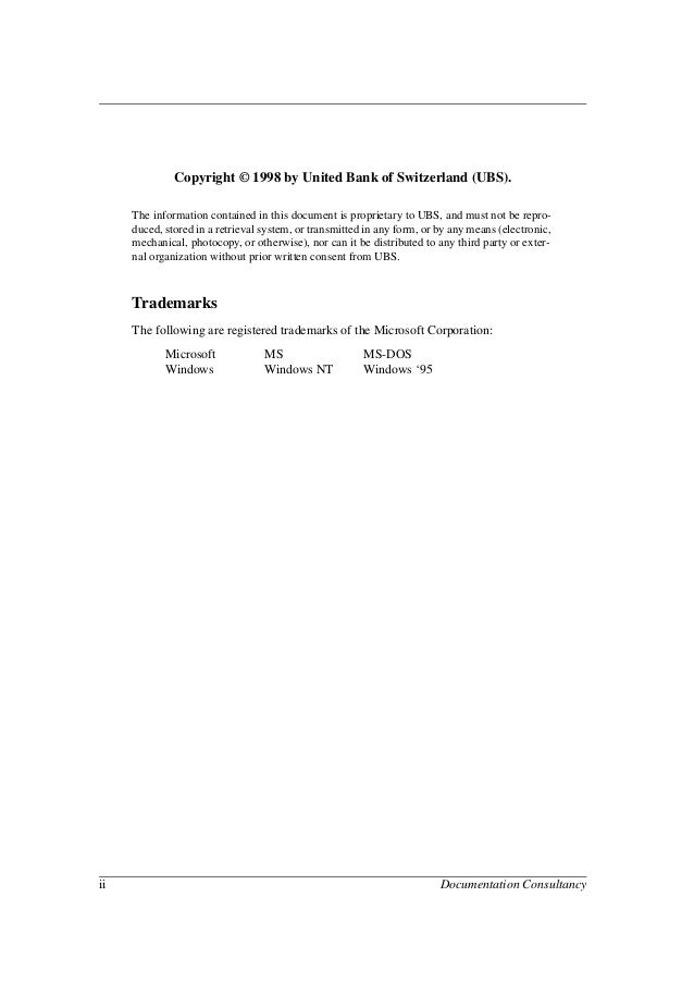 Documentation Plan Example