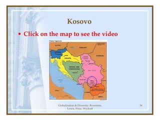 Globalization & Diversity: Rowntree,
Lewis, Price, Wyckoff
56
Kosovo
• Click on the map to see the video
 