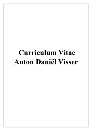 Curriculum Vitae
Anton Daniël Visser
 
