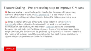 Scaling Feature Variables Kmeans | PPTX