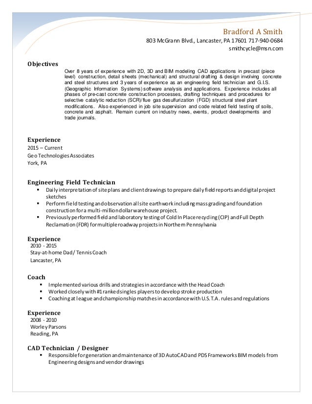 smith resume stay at home dad resume