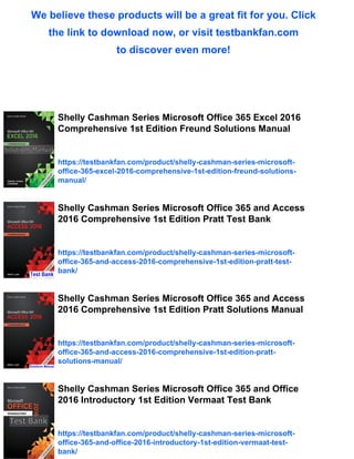 Shelly Cashman Series Microsoft Office 365 Excel 2016 Comprehensive 1st ...