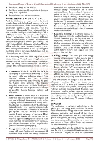 Artificial Intelligence in Smart Grid | PDF