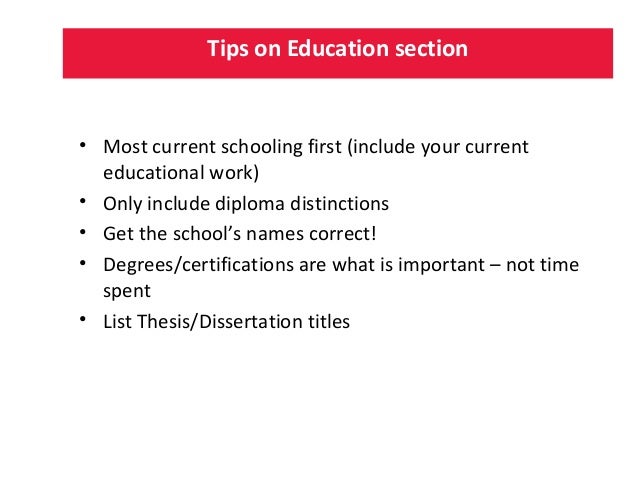 CV Writing Presentation