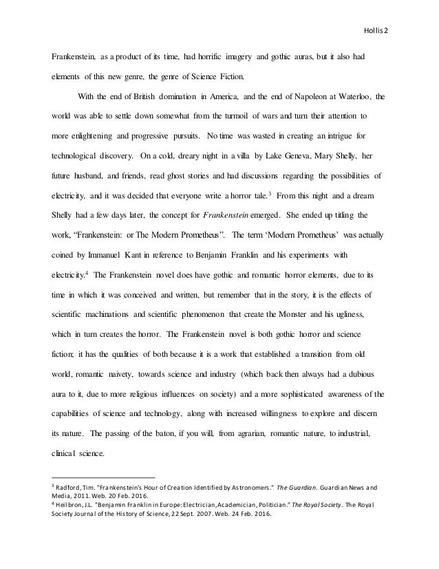 essay topics for frankenstein