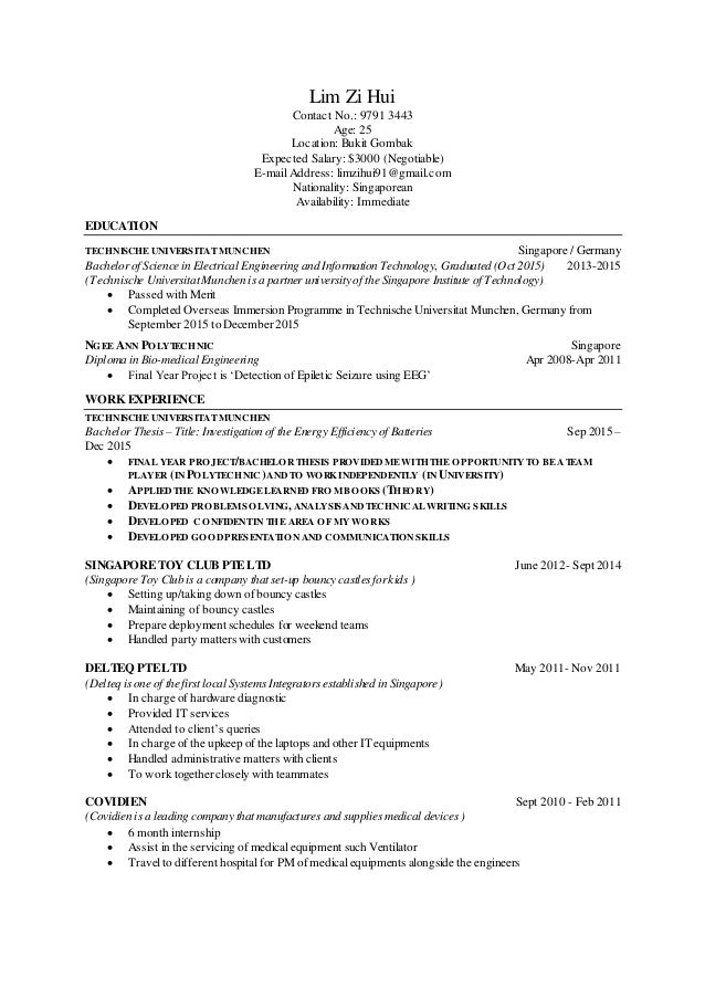 Resume Zi Hui
