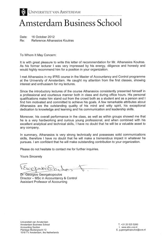 reference letter professor mr georgakopoulos sample letter for professor