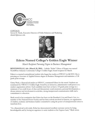 Golden Eagle Award  NWACC Paper