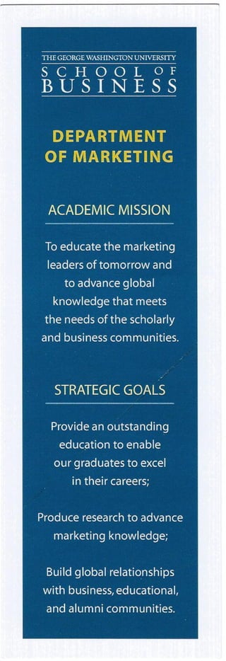 Dr. Hassan AUC GWU Marketing Dept Brochure w strategic goals