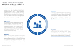 34 ENHANCING URBAN RESILIENCE ENHANCING URBAN RESILIENCE 35
Coordination
In Can Tho, the socio-economic development vision is successfully
integrated into the city’s spatial strategy. Sectoral plans are
consequently developed in line with the general framework laid
out in the Master Plan (interview with DOC). However, there is
limited coordination among the various sector-specific plans.
Efficient implementation of the Master Plan would require more
explicit delegation of responsibilities and stronger participation
for line departments in the preparation of detailed area plans
(SCE, 2013).
Resilience Characteristics
URBAN PLANNING AND DEVELOPMENT
Inclusiveness
Can Tho has established transparent and predictable procedures
for consultation on urban plans. Planning processes generally
include a number of platforms for communicating the draft plan
and receiving feedback from the public (interview with DOC).
Informal groups, however, are systematically overlooked in the
city’s socio-economic and spatial planning by being excluded in
population estimates that lay the foundation of such planning.
Redundancy
Given that the city’s actual rate of population growth is unknown
(interview with DOLISA), it is difficult to evaluate whether land
designated to urban development will meet future demand. It
appears that there is insufficient supply of affordable formal housing
as demonstrated by the presence of informal settlements along
the city’s waterways and roads (field observations). Lack of service
coverage to all segments of the population indicates that Can Tho is
unable to absorb the rapidly growing population (Moglia et al., 2012;
interviews with DOT and DOC).
Reflectiveness
The city monitors changes in natural hazards and is trying
to direct urban growth into lower-risk areas (interview with
DONRE). Although the city is aware of the environmental and
human safety risks associated with informal growth along
roads and canals and in peri-urban areas, there is no formal
strategy for accommodating future in-migration of lower-
income groups elsewhere in the city. Moreover, the collection
of data on the building stock and public assets are not digitized
or geo-referenced (interview with DOC), making it difficult to
measure urbanization trends as well as damages and losses
caused by flooding and other hazards.
Robustness
The city’s building codes cover multiple types of assets and
reflect flood risk to some degree. All projects are required
to adhere to these codes in order to receive building permits.
However, a challenge in Can Tho is the large presence of
dilapidated houses that are not built according to code (Carrard
et al., 2012). In addition, uncontrolled urbanization is posing a
threat to the city’s ecosystem and to people’s health as a result
of untreated wastewater discharge (interview with DONRE; Loan,
2010). Urban upgrading activities aimed at improving the living
conditions of informal settlers and simultaneously improving the
city’s ecosystem by clearing natural drainage canals are ongoing
but insufficient in coverage (interview with CPC).
 