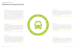 60 ENHANCING URBAN RESILIENCE ENHANCING URBAN RESILIENCE 61
Coordination
Can Tho demonstrates a well-functioning and flexible
cooperation between the Ministry of Transport and the
Department of Transport for the planning and management of
transport infrastructure. Transportation planning is integrated
into the city’s urban planning practices as confirmed by the
city’s coherent master plan.
Resilience Characteristics
TRANSPORTATION
Diversity
The observed transport mode is predominantly made
up of motorcycles. However, there are plans to diversify
mobility options by further strengthening bus-based public
transportation. Waterways are generally under-utilized. River
transport is used for some goods and raw materials whereas
public transportation is limited to ferries for river crossing
(interview with DOT).
Inclusiveness
The dominant use of motorcycle transport limits the mobility
of certain vulnerable population groups such as the elderly and
physically disabled (interview with CPC and AOPD). However,
the bus-based public transport system is substantially
subsidized, which benefits the poor and immobile.
Redundancy
There is a lack of an alternative strategy for commuting and
freight transportation during the flood season. With the
majority of roads under water during flooding events and with
a transport infrastructure almost entirely dependent on roads,
it severely impairs the mobility of both freight and passengers.
However, key roads are being elevated to improve accessibility
throughout the year (SCE, 2013; interview with DOT).
Reflectiveness
Transportation investments are based on lessons from
previous flooding impacts and expected flooding
levels (interview with DOT). Although Can Tho has
proactively assessed transport investments based on
flooding risks, it is unclear whether the effectiveness of
these investments has been evaluated according to key
priorities for the city.
Robustness
Can Tho has not made strategic investments in mobility and
logistics to realize the full potential of the road and waterway
systems and thereby better withstand seasonal pressures.
The city is proactively responding to traffic changes by
strengthening its bus-based, public transportation network;
although, the current public transportation operates at a
financial loss for the city. Transportation infrastructure is
primarily financed by the city with no mechanism for road
cost-recovery, with the national government only providing
capital for national transport assets and matters of national
policy network (interview with DOT).
 