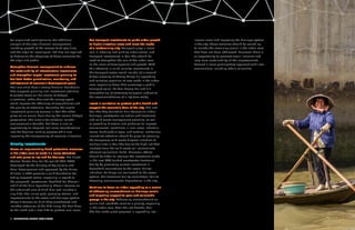 10 ENHANCING URBAN RESILIENCE
for unplanned contingencies; but additional
analysis of the city’s financial management,
including growth of the reserve fund over time,
and the city’s full contingent liabilities are required
to determine the adequacy of these measures for
the city’s risk profile.
Strengthen financial management to enhance
the sustainability of infrastructure investments
and strengthen capital investment planning to
facilitate better prioritization, monitoring, and
achievement of economic development goals.
Resilient cities have a strong financial foundation
that supports planning and investment activities.
A greater focus on the results of budget
allocations, rather than just the money spent,
could improve the efficiency of expenditures and
the quality of outcomes. Currently, the capital
investment planning process in Can Tho takes
place on an annual basis during the normal budget
preparation. The criteria for selection include
socioeconomic benefits, but there is also an
opportunity to integrate resilience considerations
into the decision-making process while also
improving the transparency of resource allocation.
Priority Investments
Focus on implementing flood protection measures
in the urban core to make it a more attractive
and safe place to live and do business. The Flood
Control Master Plan for the period 2013-2020
developed by the Ministry of Agriculture and
Rural Development and approved by the Prime
Minister in 2012 presents a solid foundation for
taking targeted action, especially in regard to
the proposed investments identified for Phases 1
and 2 of the Plan. Specifically, Phase 1 focuses on
the urbanized area of Ninh Kieu and includes a
ring dike, tidal sluice gate, pumping station, and
improvements to the sewer and drainage system.
Phase 2 focuses on Binh Thuy (northwest) and
includes extension of the dike along the Hau River
to the north and a new dike to protect rural areas.
Use transport investments to guide urban growth
to higher elevation areas and meet the needs
of a modernizing city. Transport plays a major
role in inducing and guiding urbanization, and
transport investments in Can Tho should be
used to strengthen the role of the urban core
as the locus of development and growth. With
this objective in mind, priority investments in
the transport sector could include: (i) a second
bridge crossing at Quang Trung; (ii) upgrading
and selective provision of new roads in the urban
core, especially those that encourage a public
transport spine like Tran Hoang Na; and (iii)
strengthening of waterway transport, subject to
the recommendations of a logistics study.
Invest in sanitation to protect public health and
support the economic base of the city. The new
Can Tho City Sanitation Plan focuses on urban
drainage, wastewater collection and treatment,
and solid waste management activities, as well
as providing direction and guidance to improve
environmental conditions in rural areas, industrial
zones, handicraft villages, and medical institutions.
Immediate attention should be given to resolving
the temporary solid waste disposal situation at
multiple sites in Can Tho due to the high risk that
leachate from the solid waste will contaminate
adjacent agricultural fields. Moreover, efforts
should be taken to leverage the investment made
in the new KfW-funded wastewater treatment
facility by promoting private investment in
household connections to the sewer. Unless
individual buildings are connected to the sewer
system, the treatment facility contributes little to
thwarting environmental degradation in the city.
Continue to focus on urban upgrading as a means
of addressing encroachment on drainage canals
and targeting support to poor and vulnerable
groups in the city. Addressing encroachment on
canals and riverbeds remains a priority, especially
in the urban core. Over the last decade, Can
Tho has made great progress in upgrading low-
income areas and improving the drainage system
in the city. These activities should be scaled up
to include the remaining canals in the urban core
that have not been addressed. Moreover, there is
an opportunity to promote social inclusion and
long-term sustainability of the improvements
through a more participatory approach with local
communities, including ethnic minorities.
 